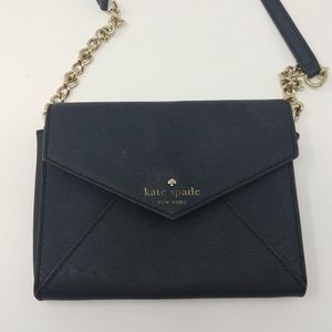 Kate Spade Small Black Saffiano Envelope Bag